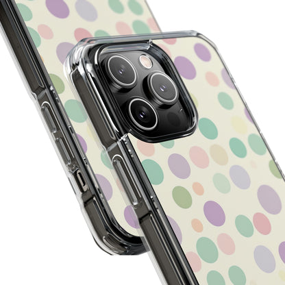 Playful Pastel Polka Dots - Clear Impact iPhone 14 Phone Case