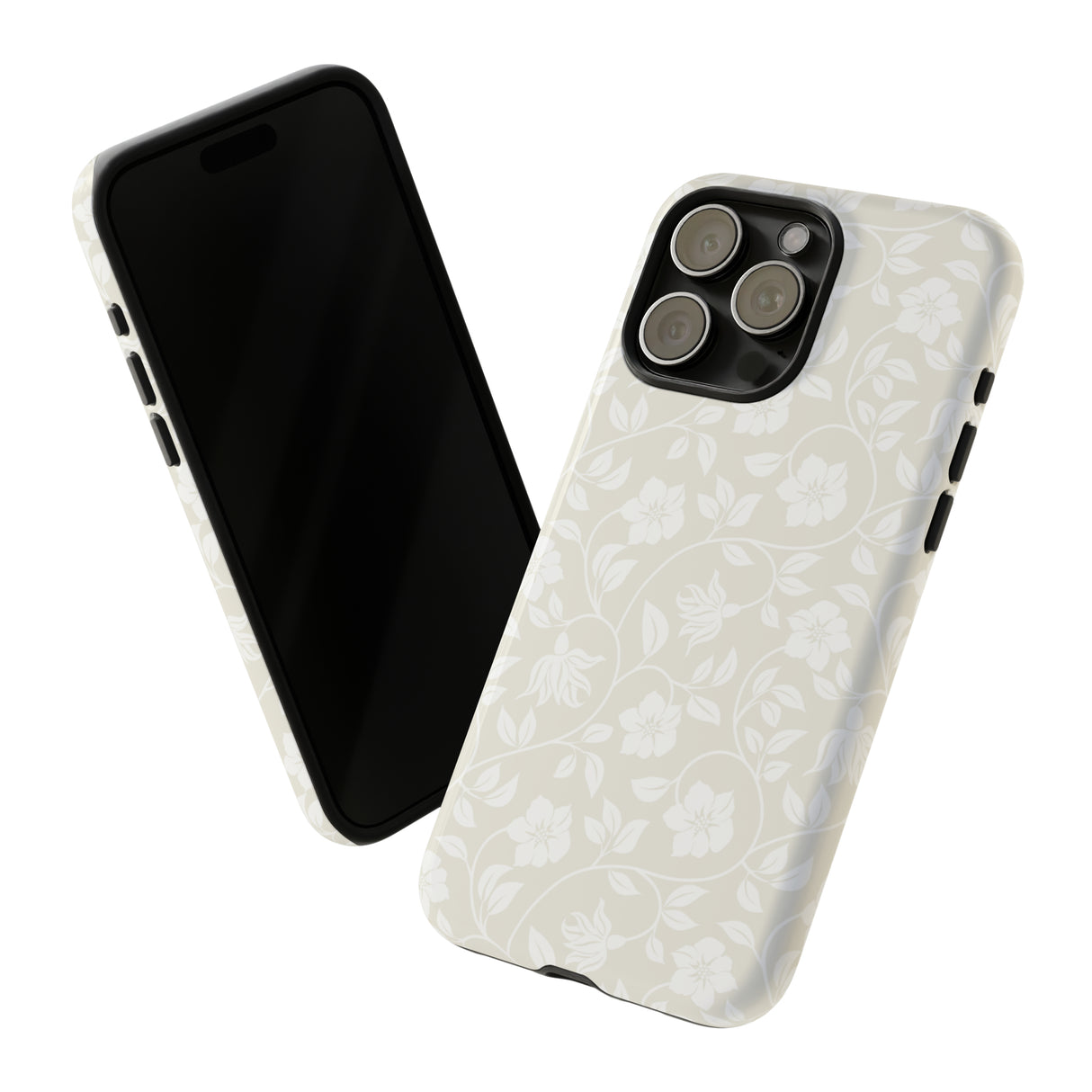 Light Color Floral iPhone case (Protective) - Protective Phone Case