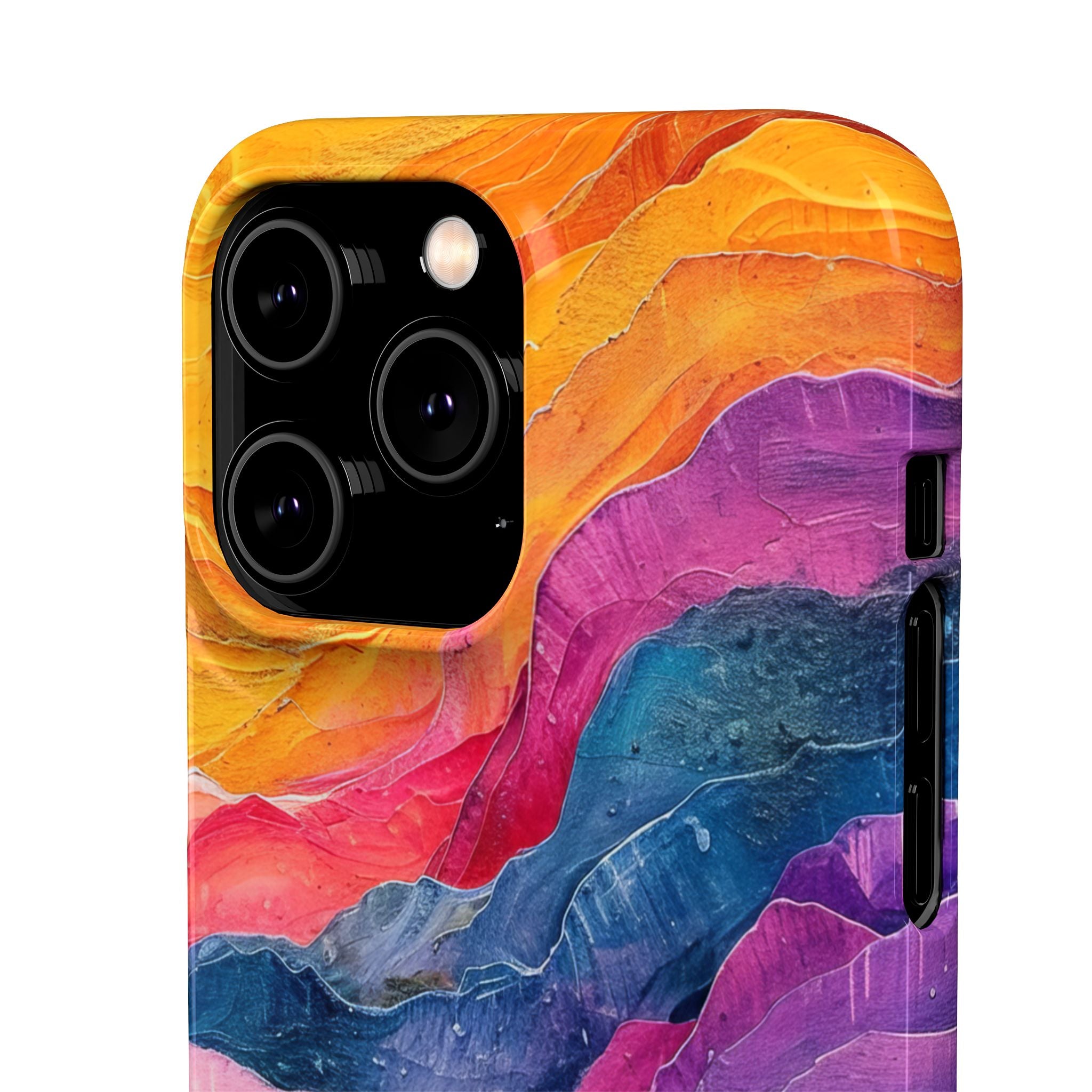 Vibrant Abstract Waves - Slim iPhone 14 Phone Case