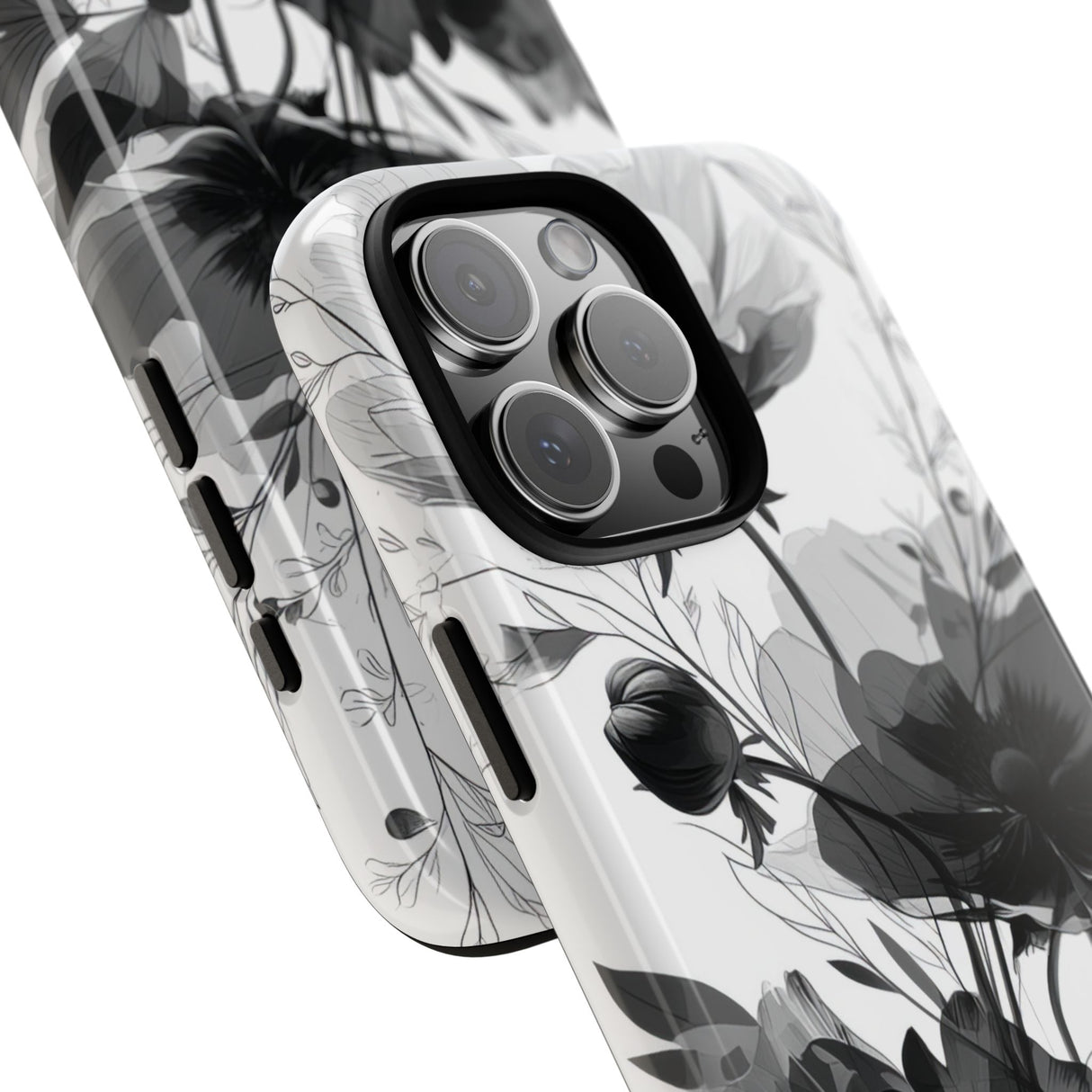 Elegant Monochrome Botanical Elegance - for iPhone 16