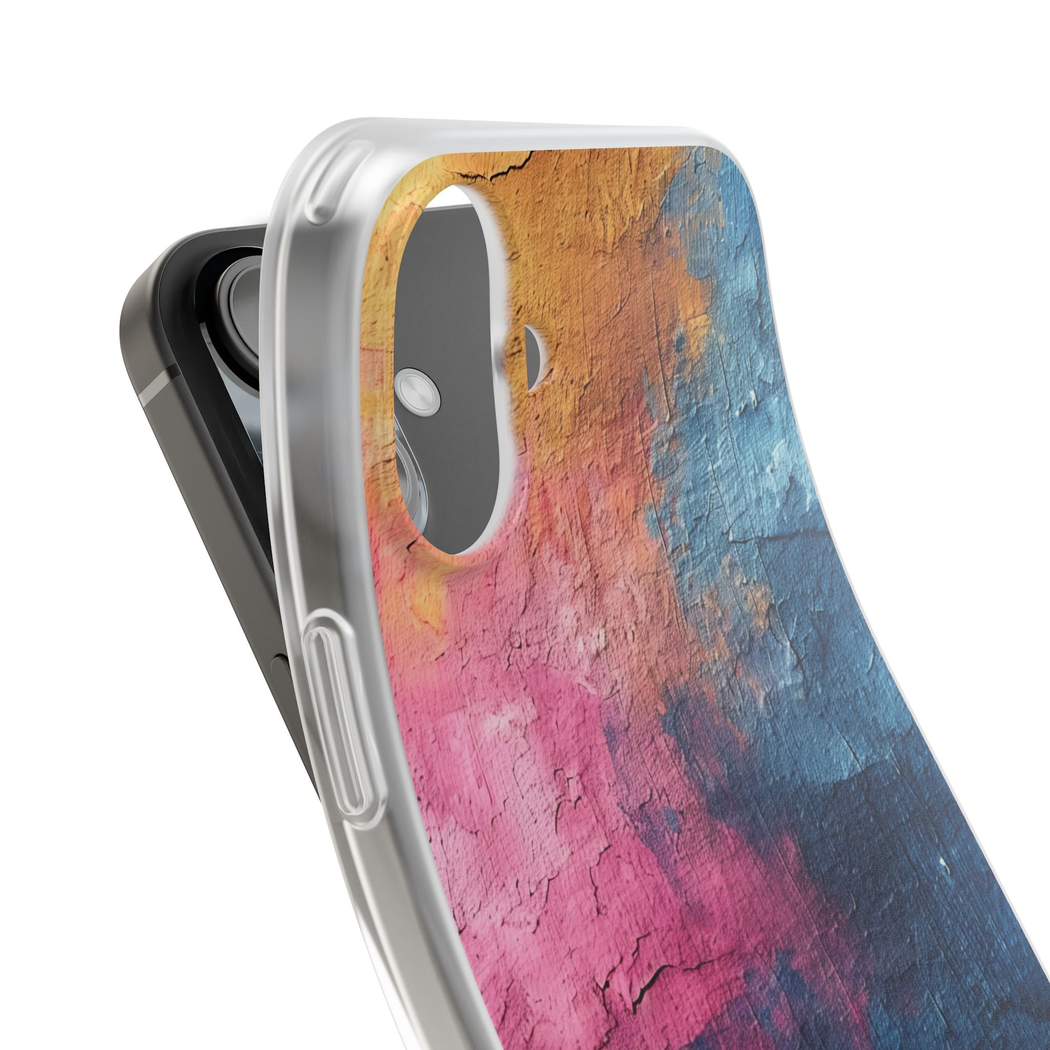 Blue Pink Abstract - Flexi iPhone 16 Phone Case