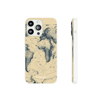 Vintage World Map | Flexible Phone Case for iPhone