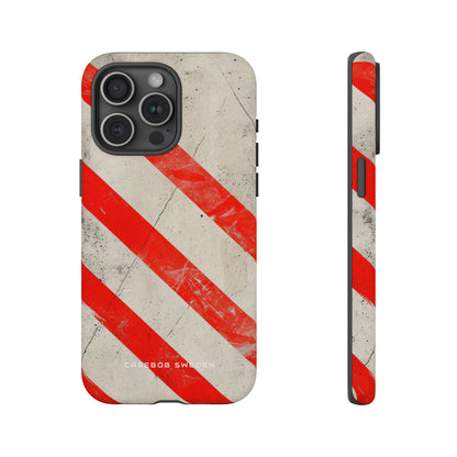 Striker Crimson Stripes iPhone 15 - Tough Phone Case