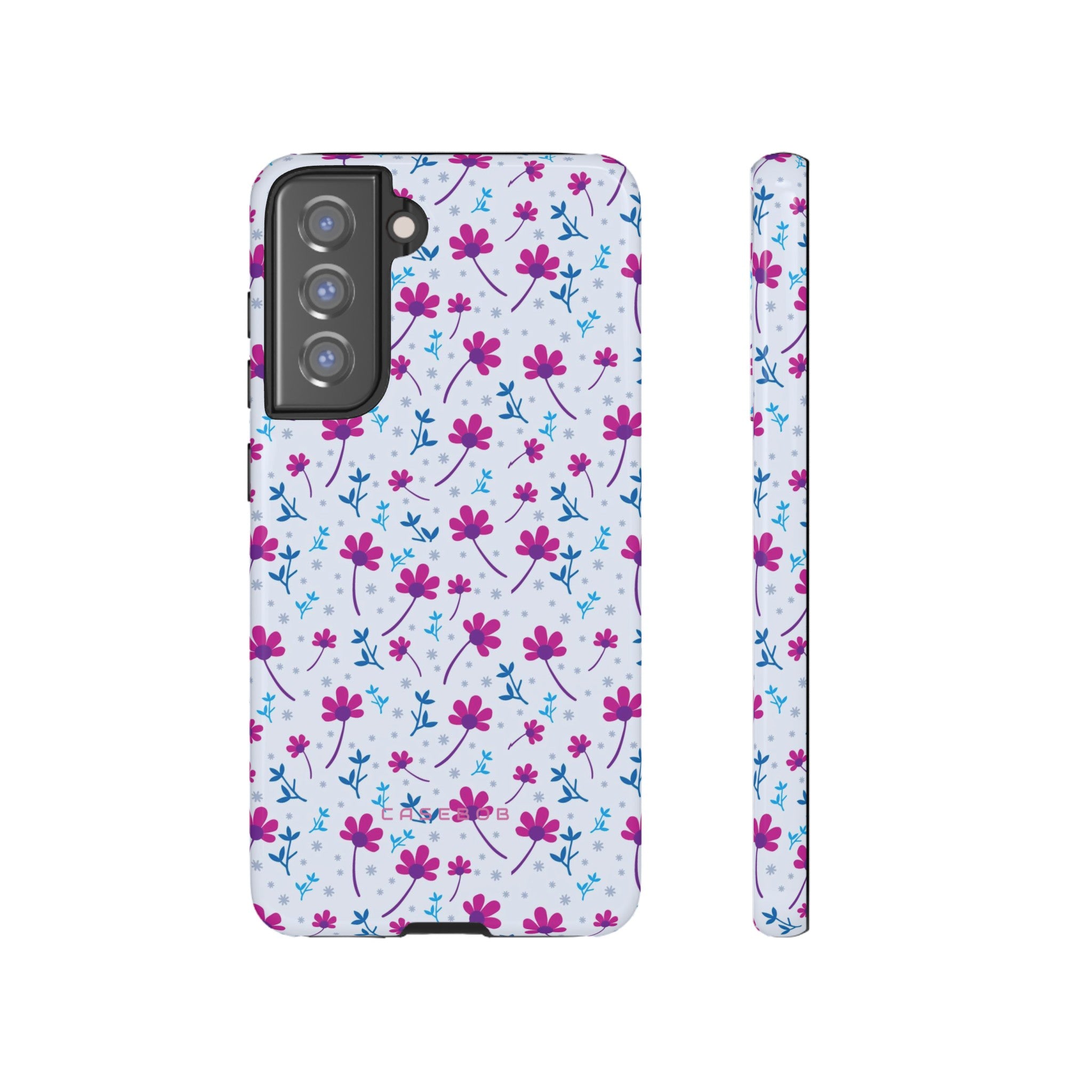 Purple Flower Pattern - Protective Phone Case