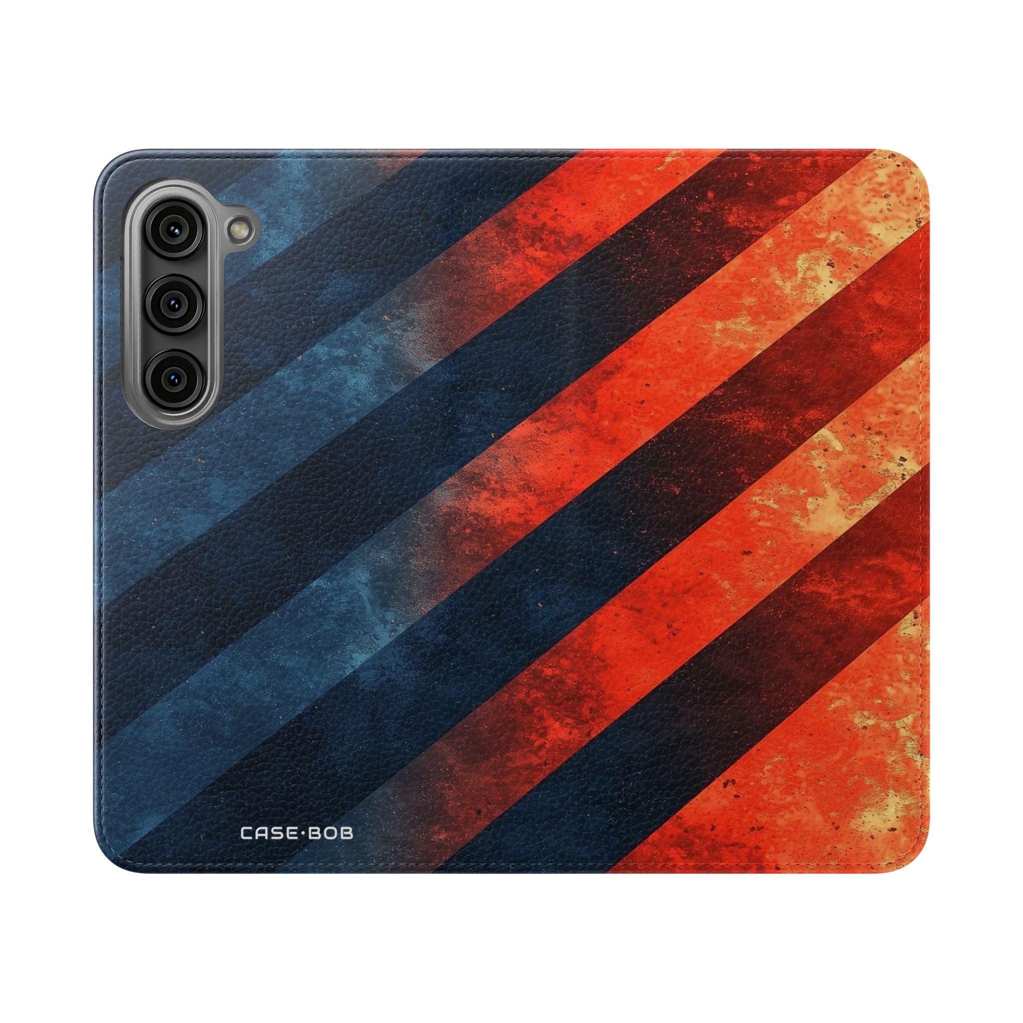 Diagonal Stripes Blaze - Samsung S23 Case - Wallet