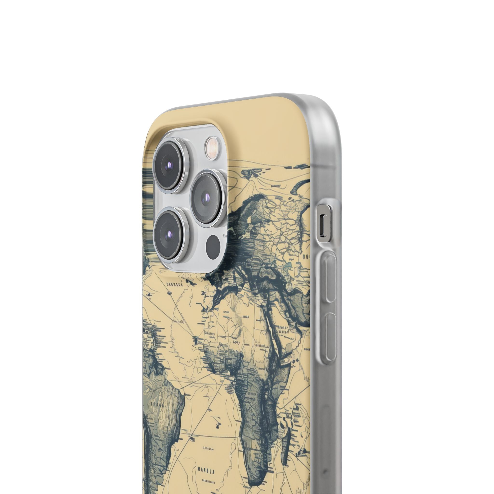 Vintage World Map | Flexible Phone Case for iPhone