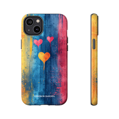 Hearts Watercolor Art - Tough iPhone 14 Phone Case