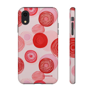 Crimson Circle Minimalism - Protective Phone Case