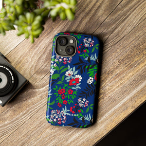 Blue Art Flowerfield - Protective Phone Case