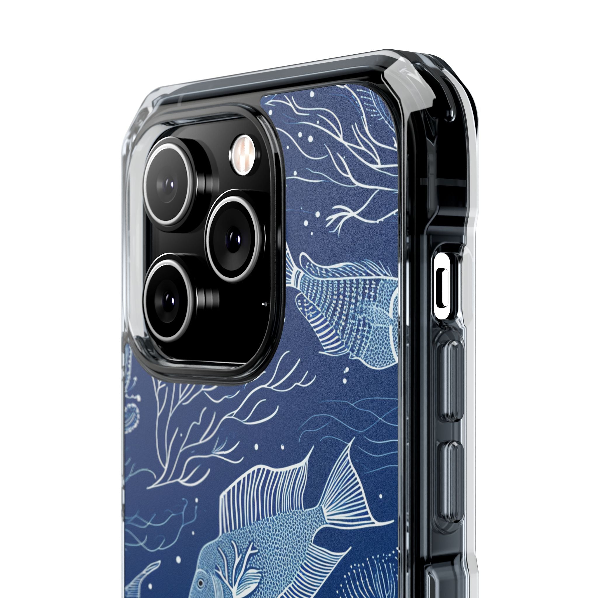 Navy Scale Reef iPhone 14 Pro Case - Impact