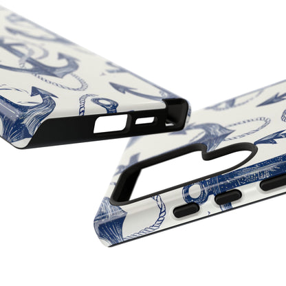 Navy Anchor Loop Samsung S24 Ultra Case - Tough