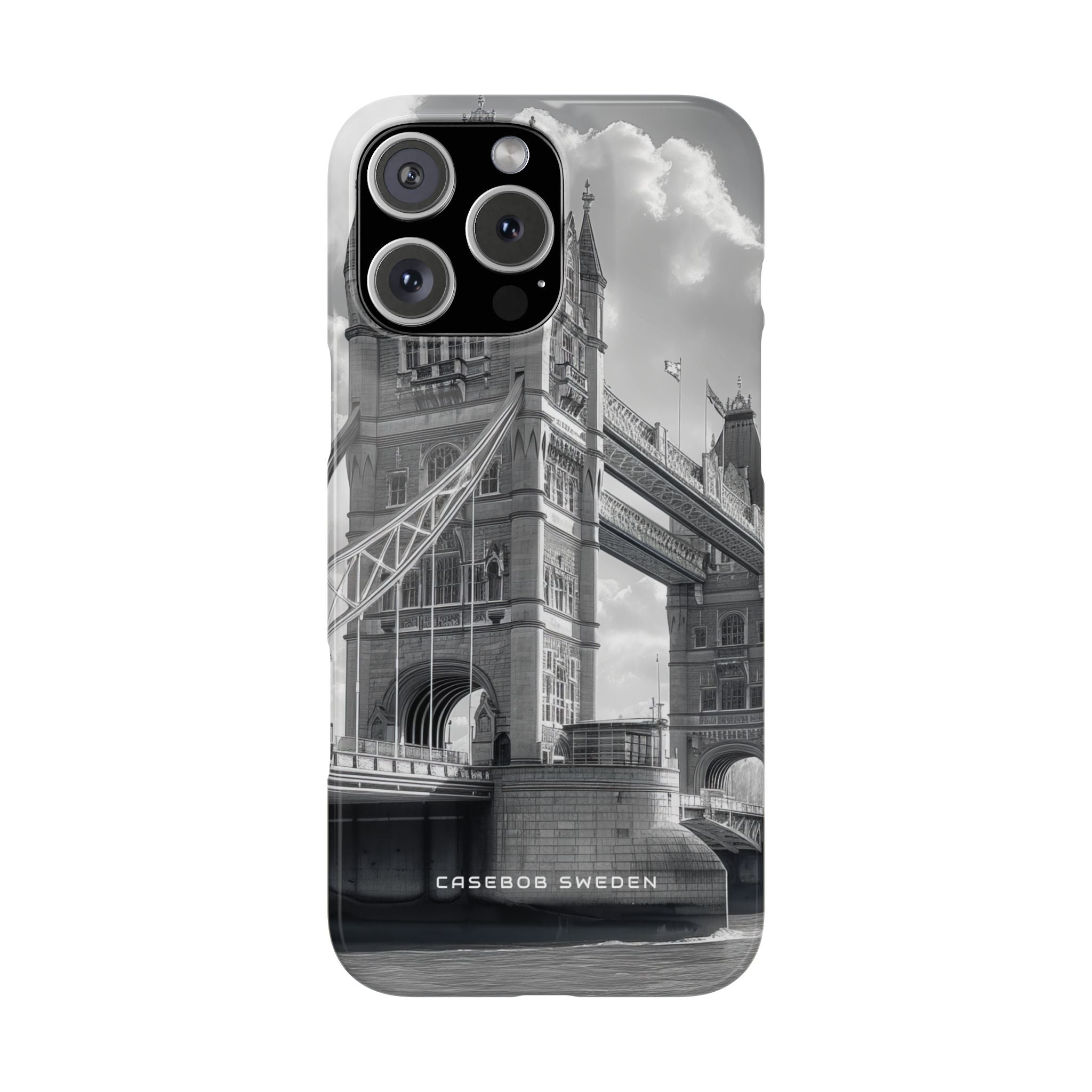 Tower Bridge Monochrome Architecture Study iPhone 16 - Slim Phone Case