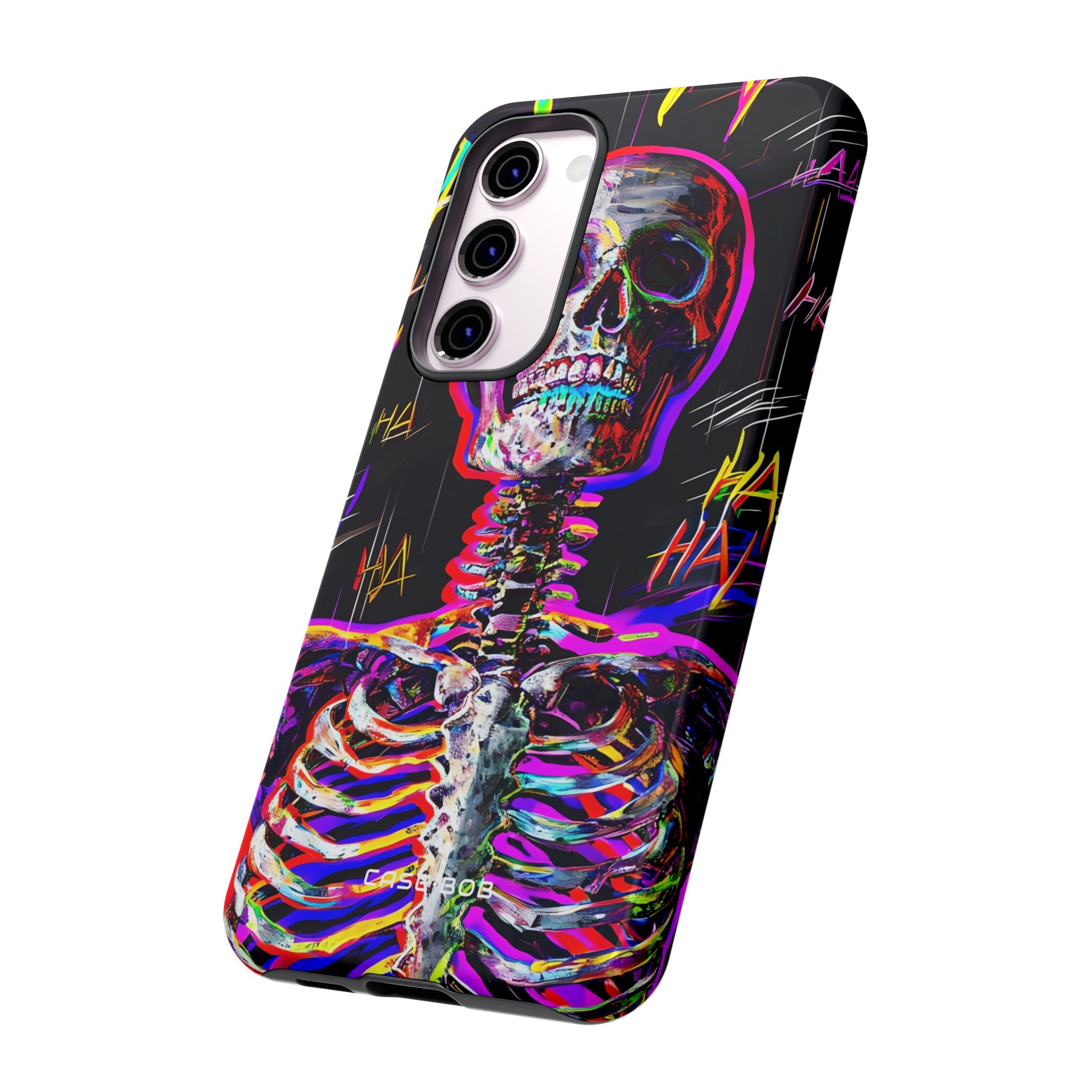 Neon Skeleton Laugh Samsung S23 Plus Case - Tough
