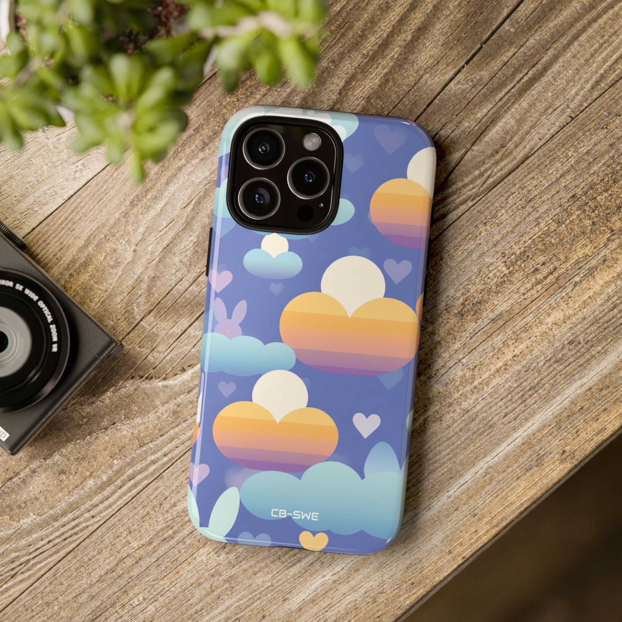 Bunnies Dance Among Clouds - iPhone Case