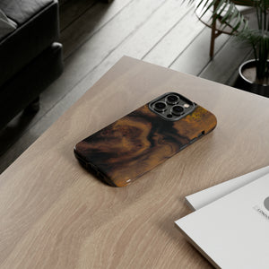 Brown Earth Ink Art - Protective Phone Case