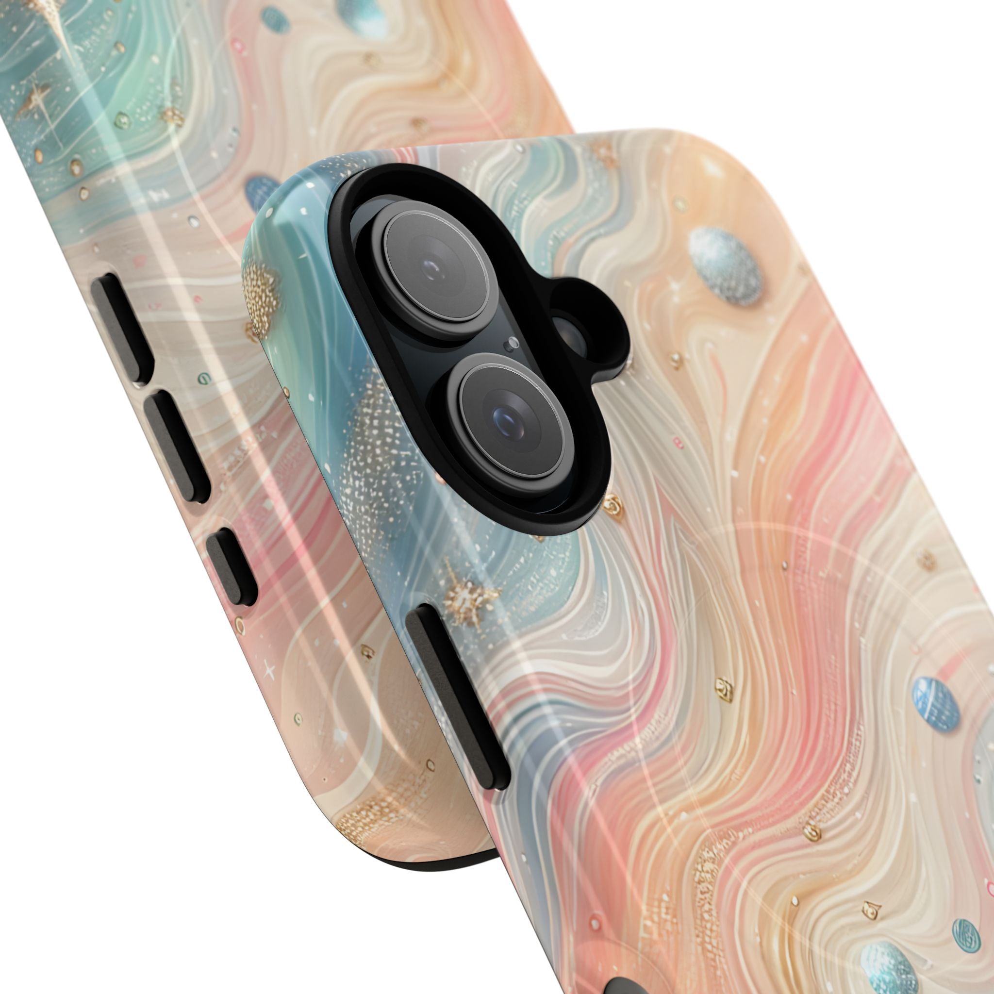 Iridescent Swirls iPhone 16 Case - Tough+