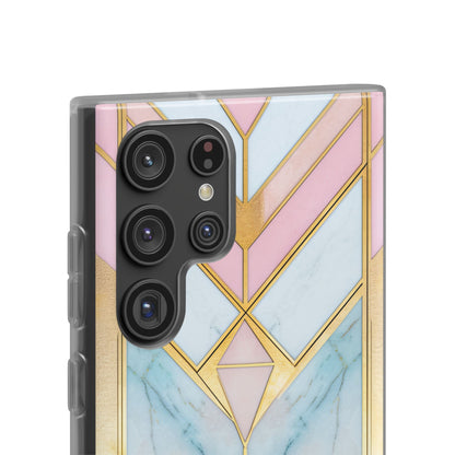 Gold Pink Art Deco - Flexi Samsung S22 Handyhülle