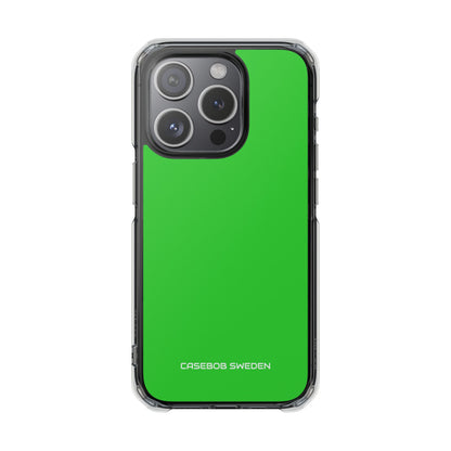 Lime Green - Clear Impact iPhone 15 Phone Case