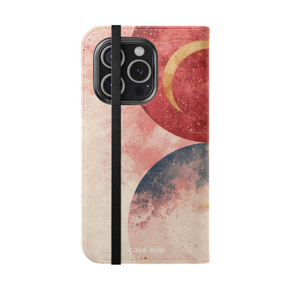 Kultaiset kaarrekset karminpunainen - iPhone 15 Pro -kotelo - Lompakko