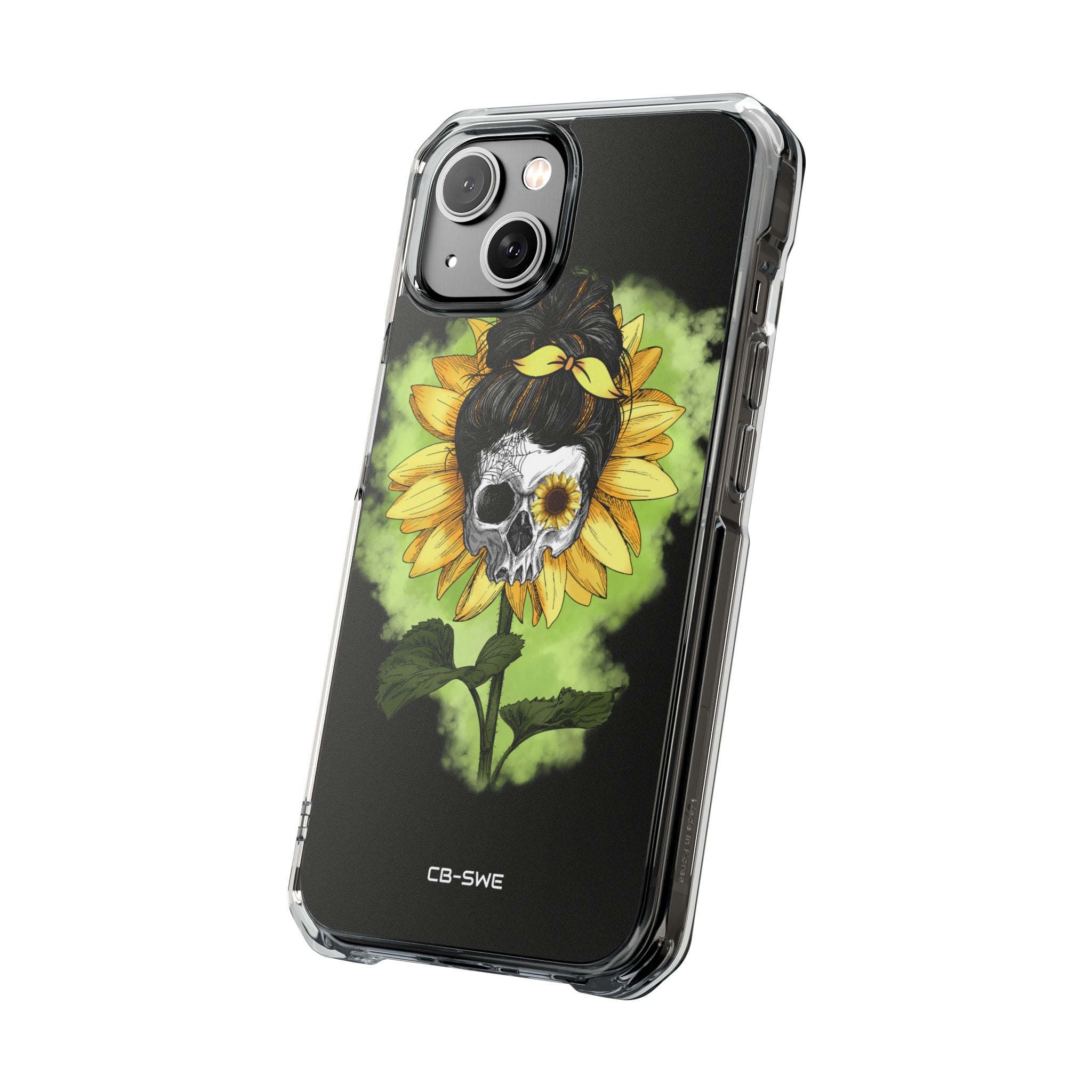 Sunflower Skull Fusion iPhone Case - Impact