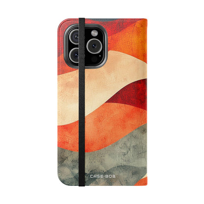 Crimson Ripples - iPhone 16 Max Case - Wallet