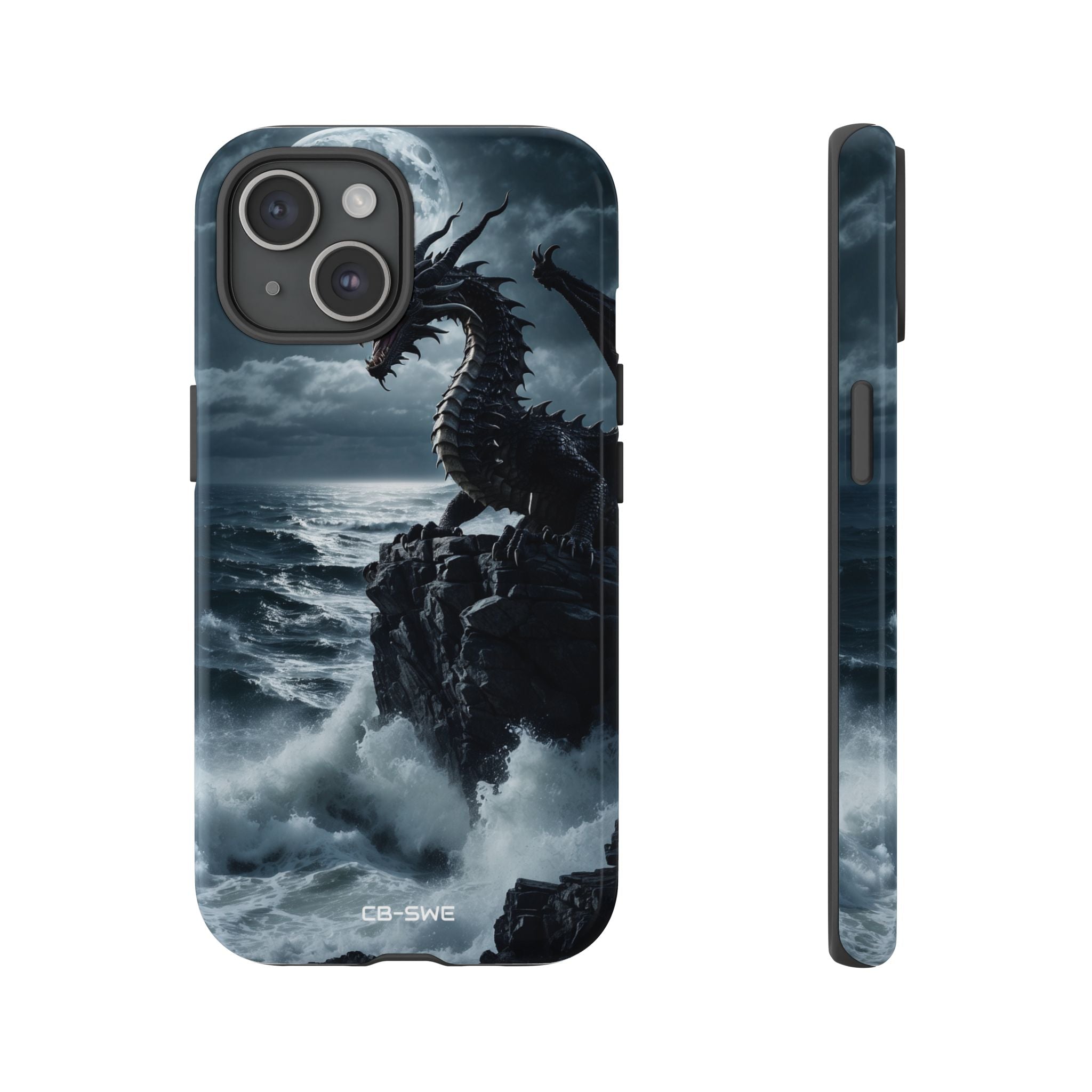 Dragon Roars Against Sea - iPhone Case