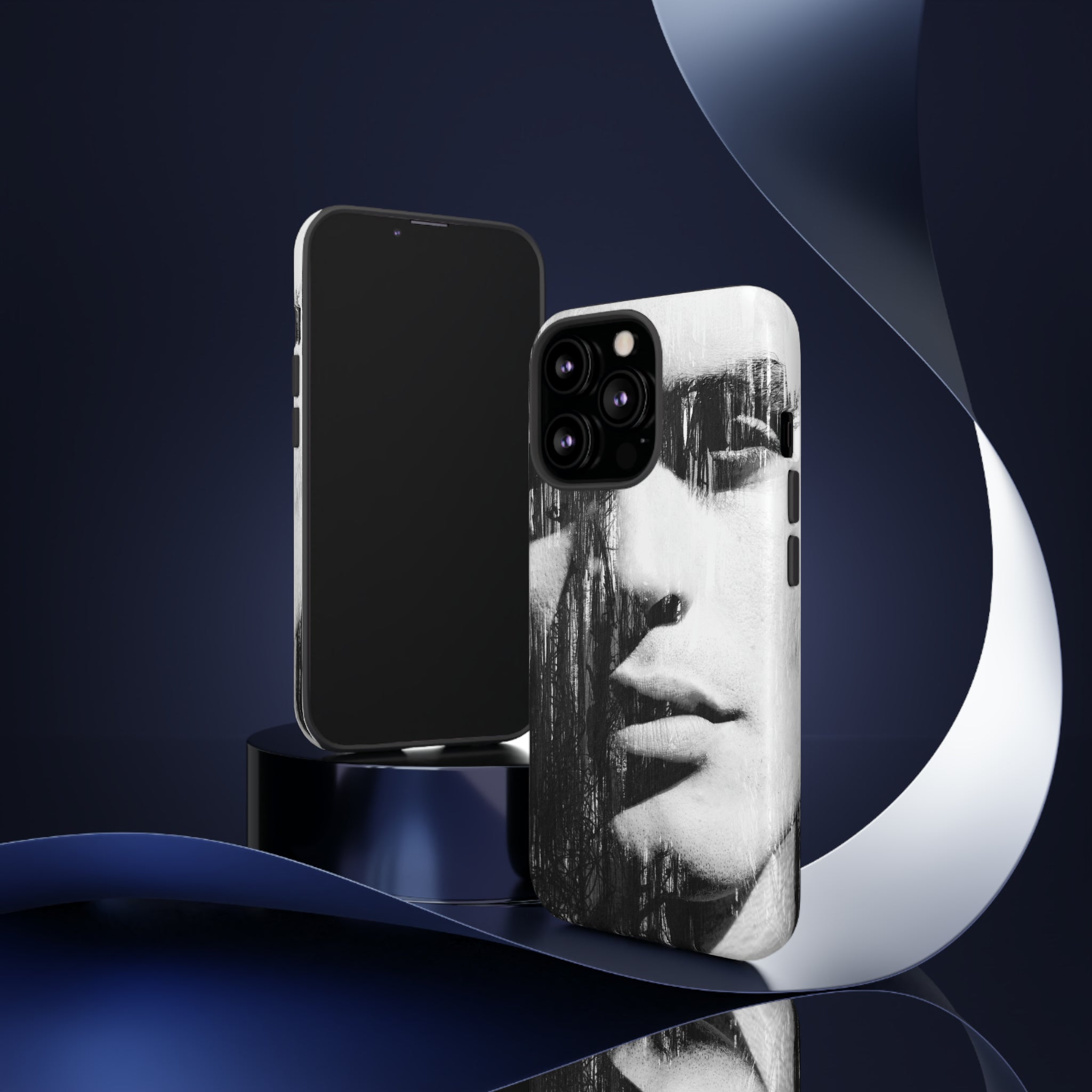 Black & White Pop Art - Protective Phone Case