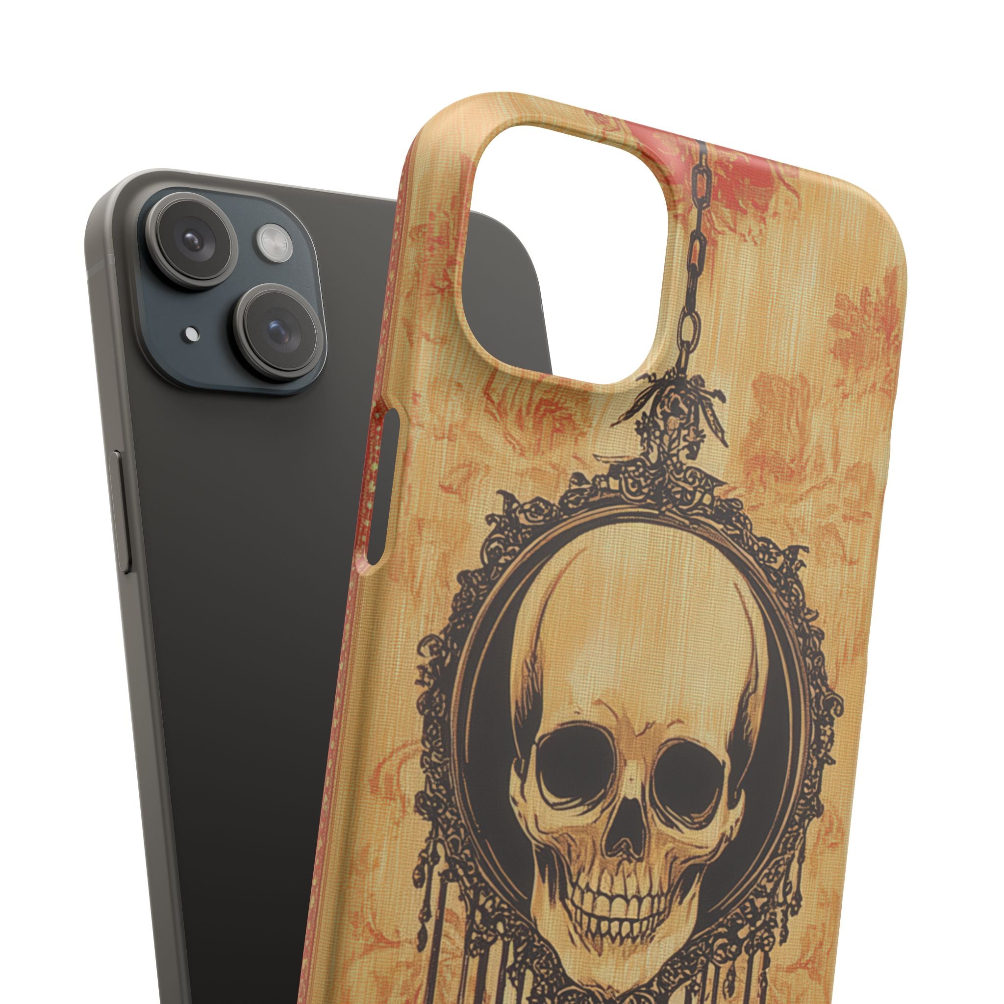 Gothic Skull Elegance iPhone 15 - Slim Phone Case