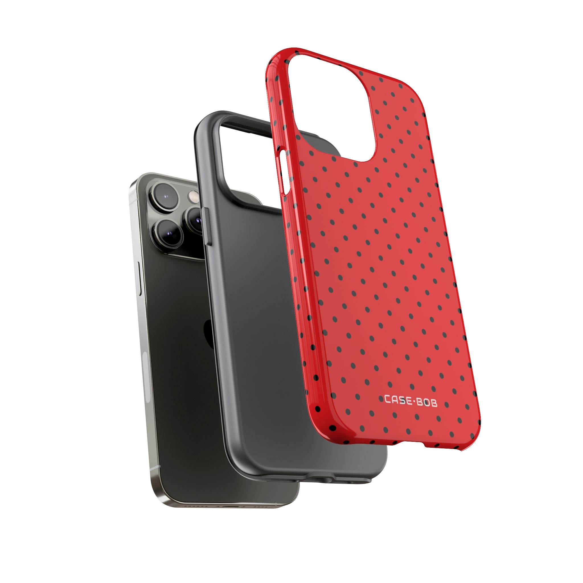 Crimson Dot Matrix iPhone 14 Pro Max Case - Tough