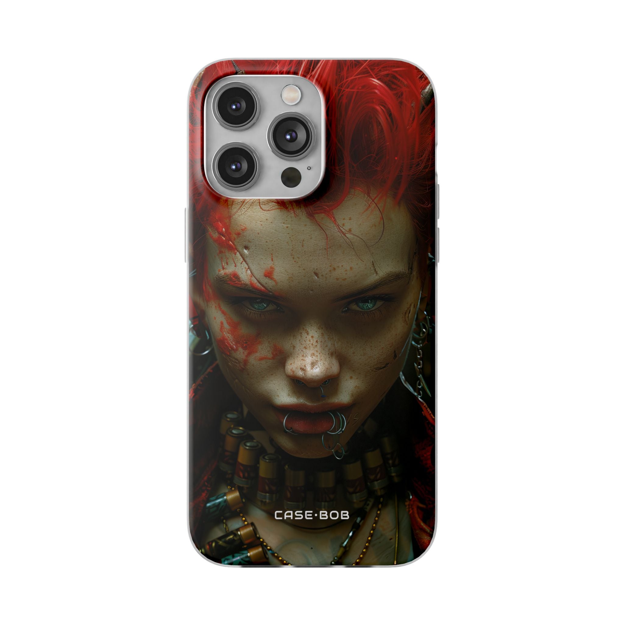 Red Spike Gaze iPhone 14 Pro Max Case - Soft