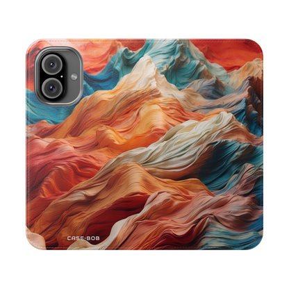 Fabric Peaks Sunset - iPhone 16  Case - Wallet
