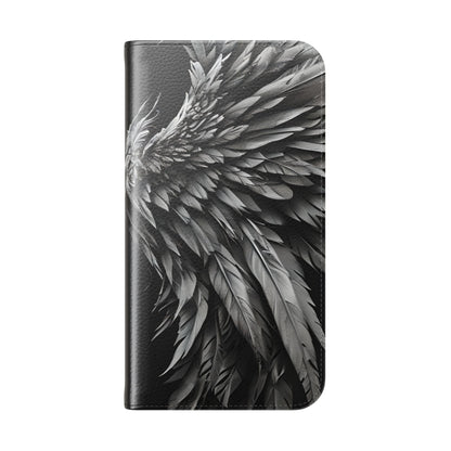 Crimson Silver Wings - iPhone 15 Pro Case - Wallet