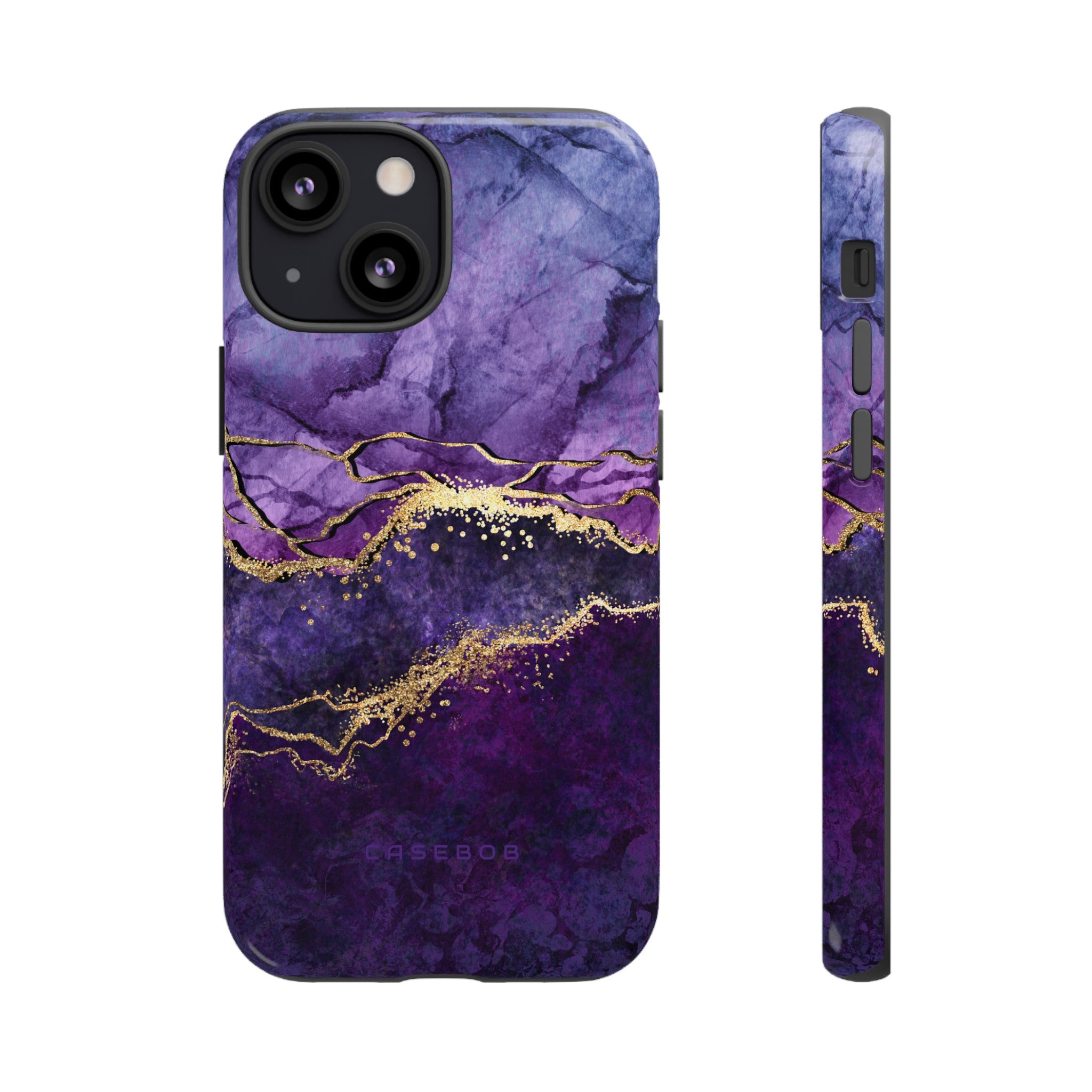 Purple Blue Marble - Protective Phone Case