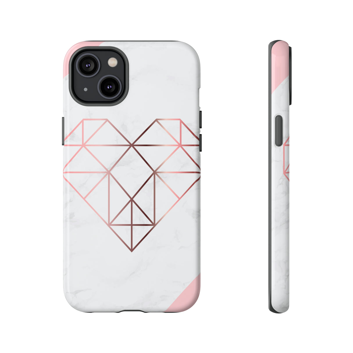 Heart Rose Gold - Protective Phone Case