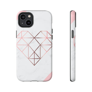 Heart Rose Gold - Protective Phone Case