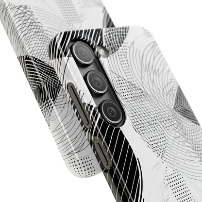 Geometric Monochrome Flow Samsung S23 - Slim Phone Case