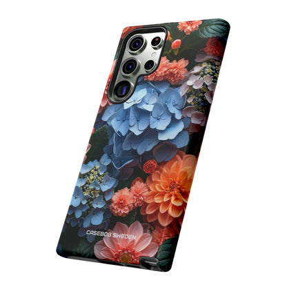 Blue Floral Bliss - Tough Samsung S23 Phone Case