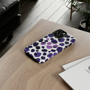 Purple Dots Abstract Minimal Case - Protective Phone Case