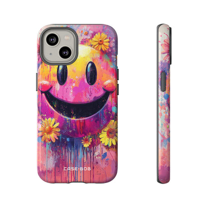 Smiley Bloom iPhone 14 Case - Tough