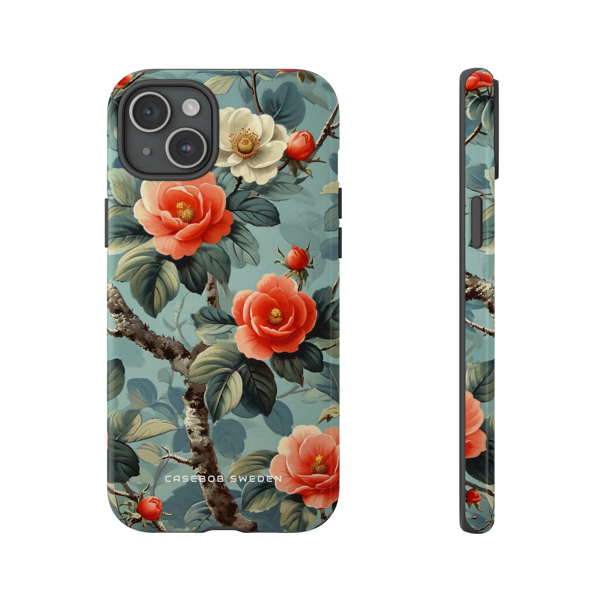 Vintage Floral Romance iPhone 15 - Tough Phone Case