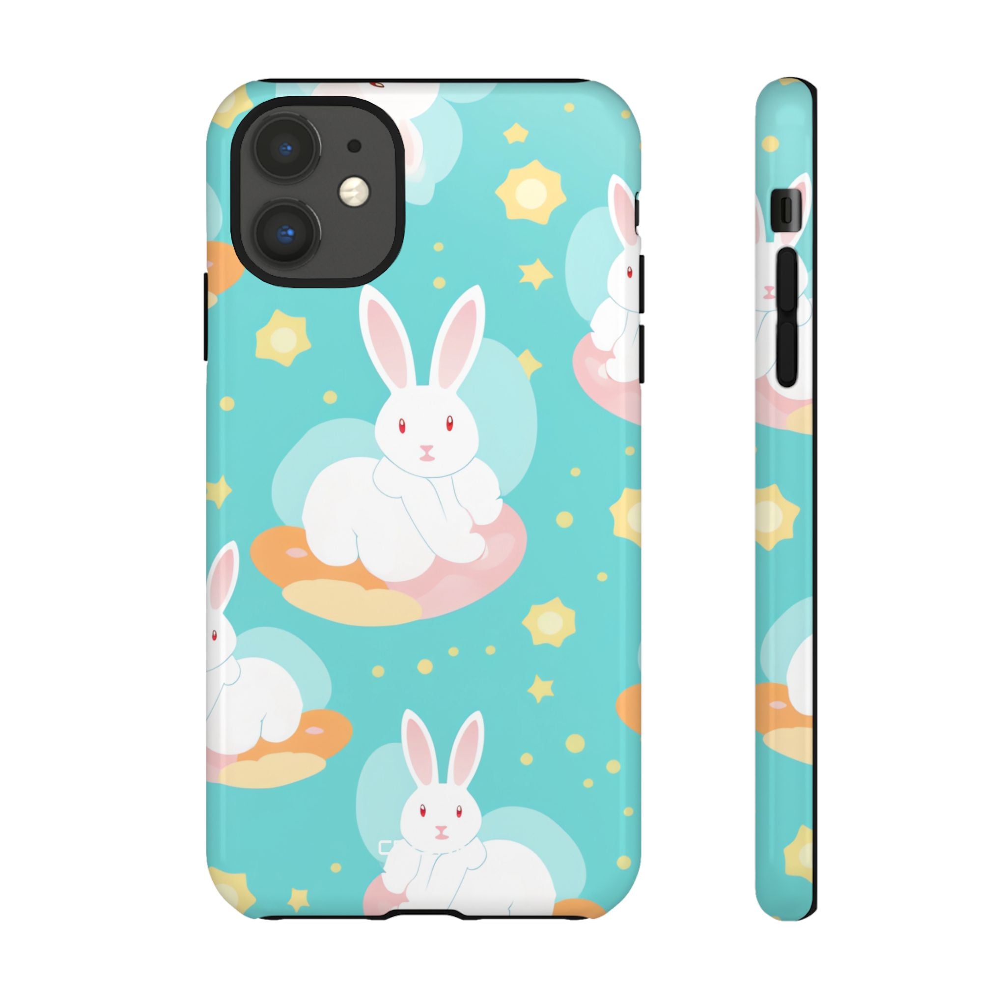 Bunnies Float Dreamily - iPhone Case