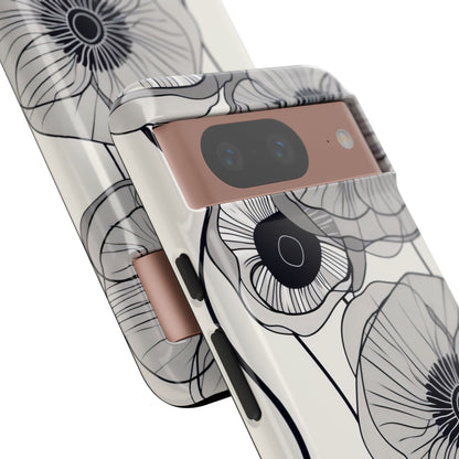 Modern Minimalist Flowers Google Pixel 8 - Tough Phone Case