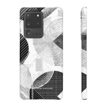 Geometric Monochrome Flow Samsung S20 - Slim Phone Case