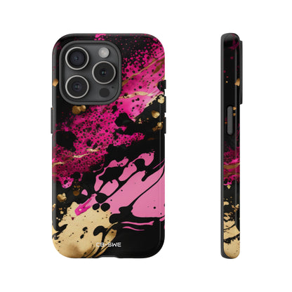 Dynamic Splatter Elegance - iPhone Case