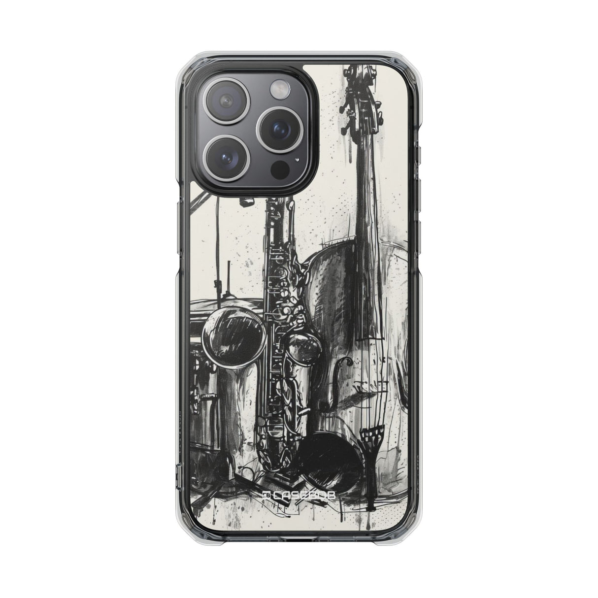 Jazz Ink Expressions - Phone Case for iPhone (Clear Impact - Magnetic)