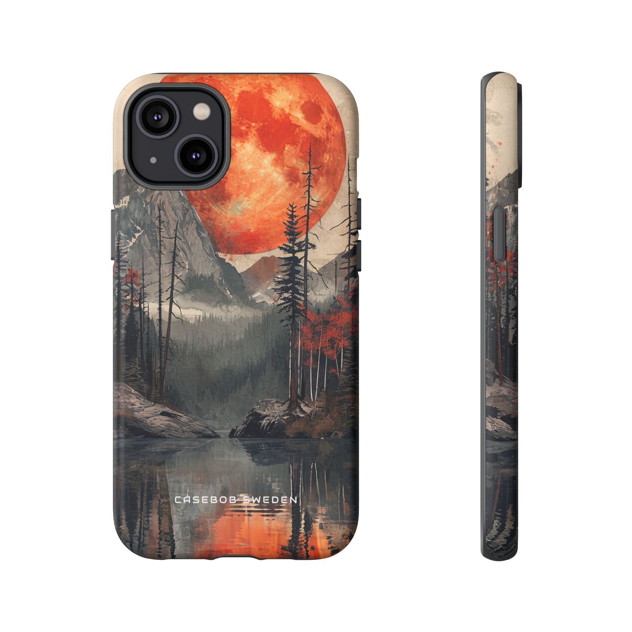 Celestial Glow Over Reflective Landscape iPhone 14 - Tough Phone Case