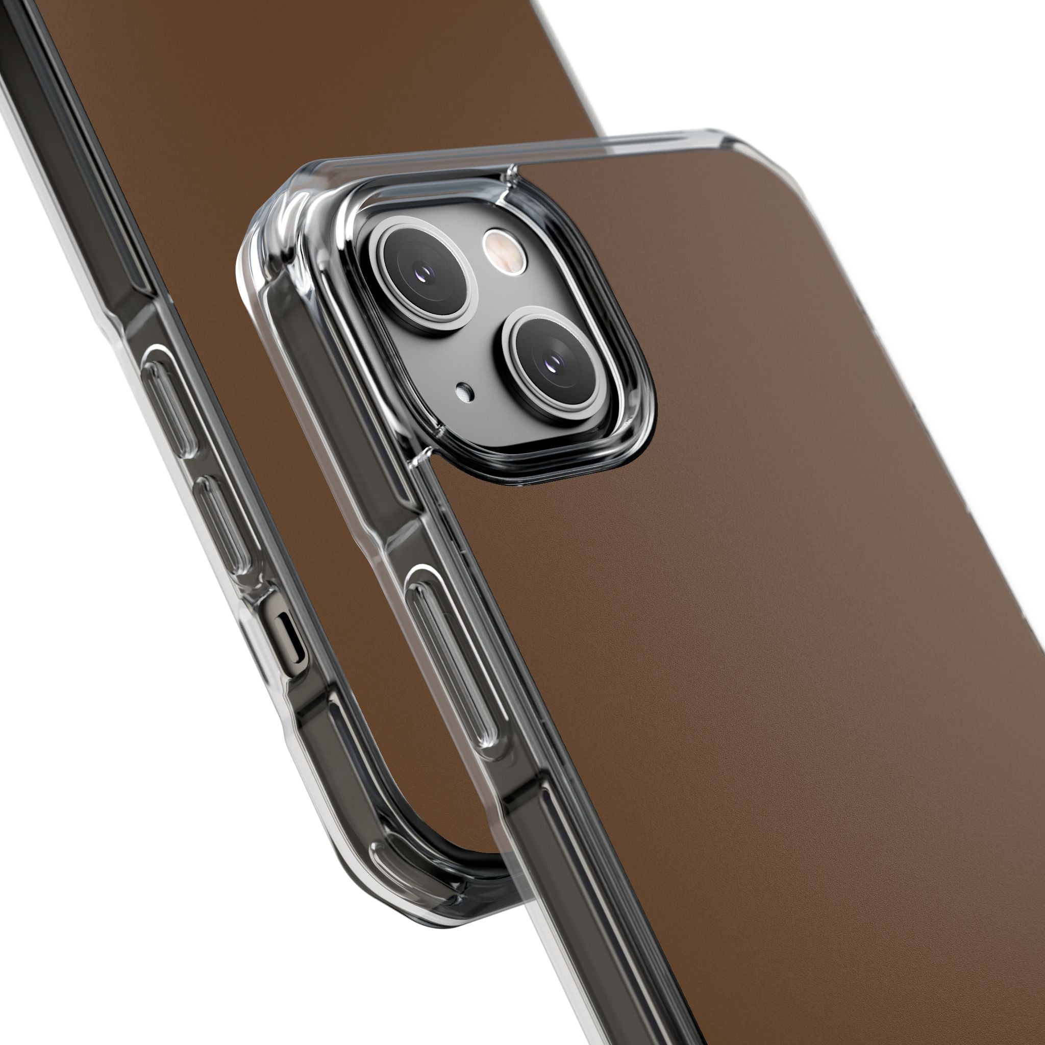 Dark Brown - Clear Impact Case for iPhone