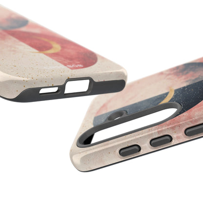 Golden Crescent Circles Samsung S25 Case - Tough