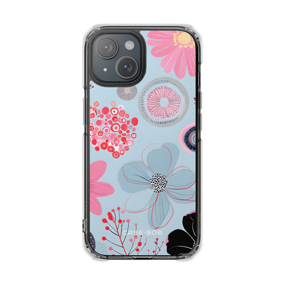 Floral Radiance Blue iPhone 15 Case - Impact