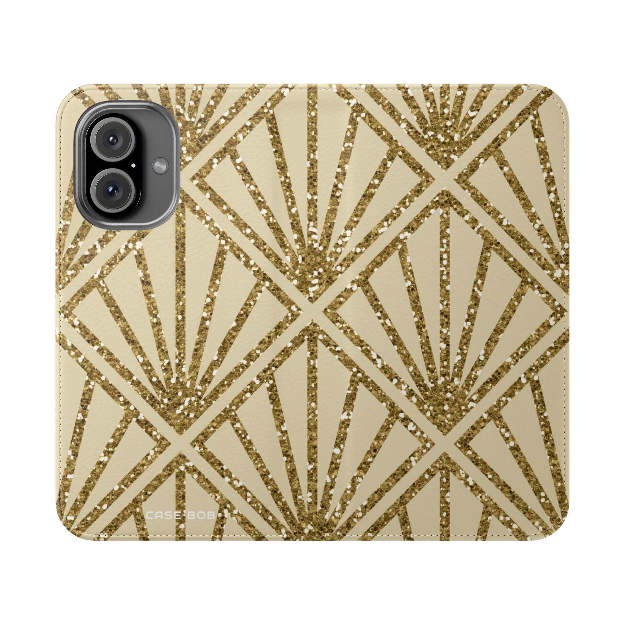 Golden Fan Sparkle - iPhone 16 Case - Portemonnee